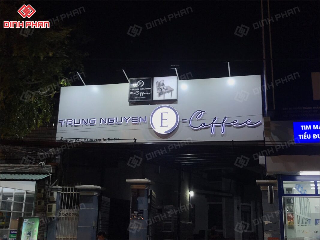 Làm Bảng Hiệu Quán Cafe - Trung Nguyên E-Coffee