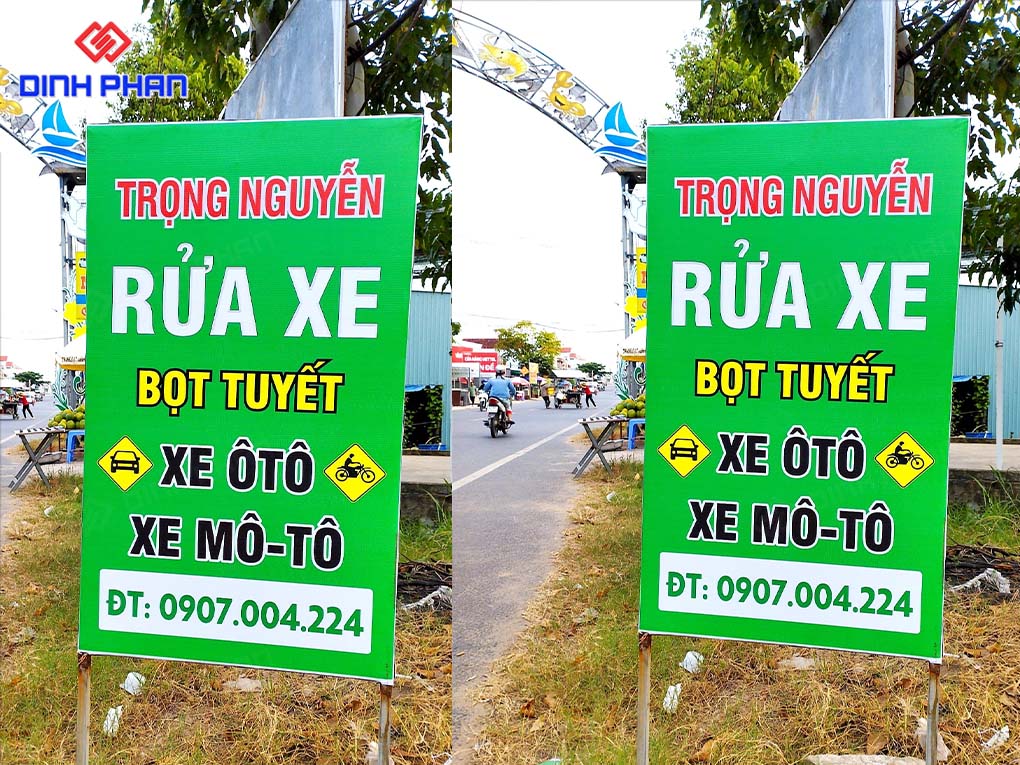 bảng hiệu đứng - bảng hiệu sửa xe