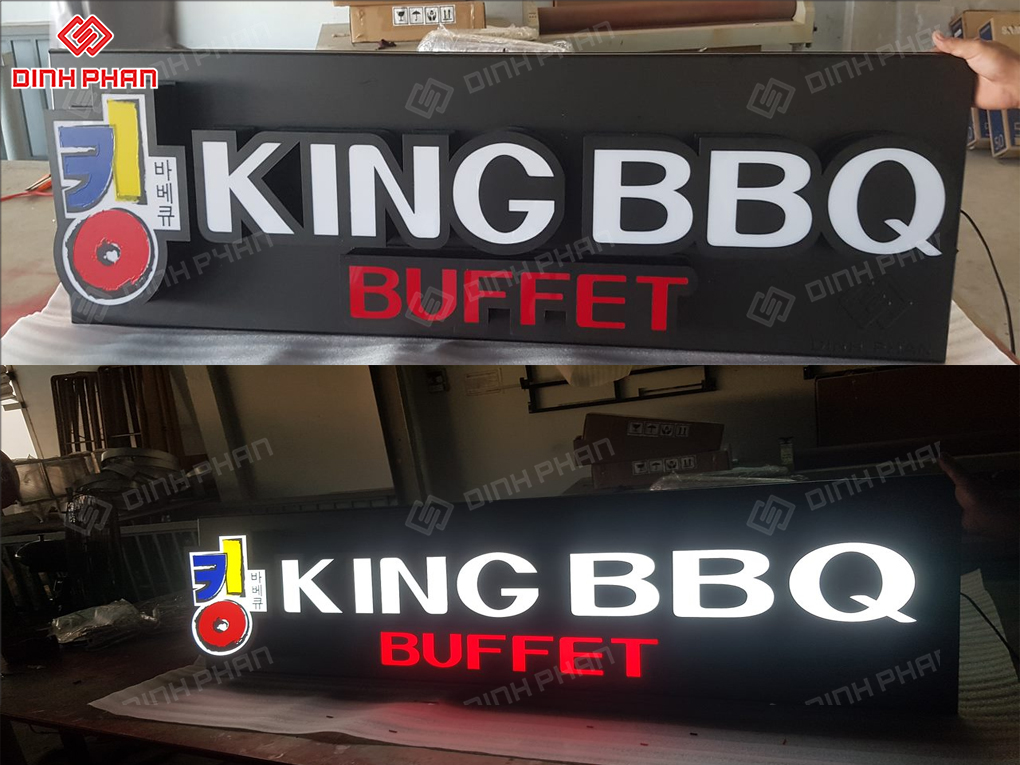 làm bảng hiệu nhà hàng - Bảng hiệu KingBBQ
