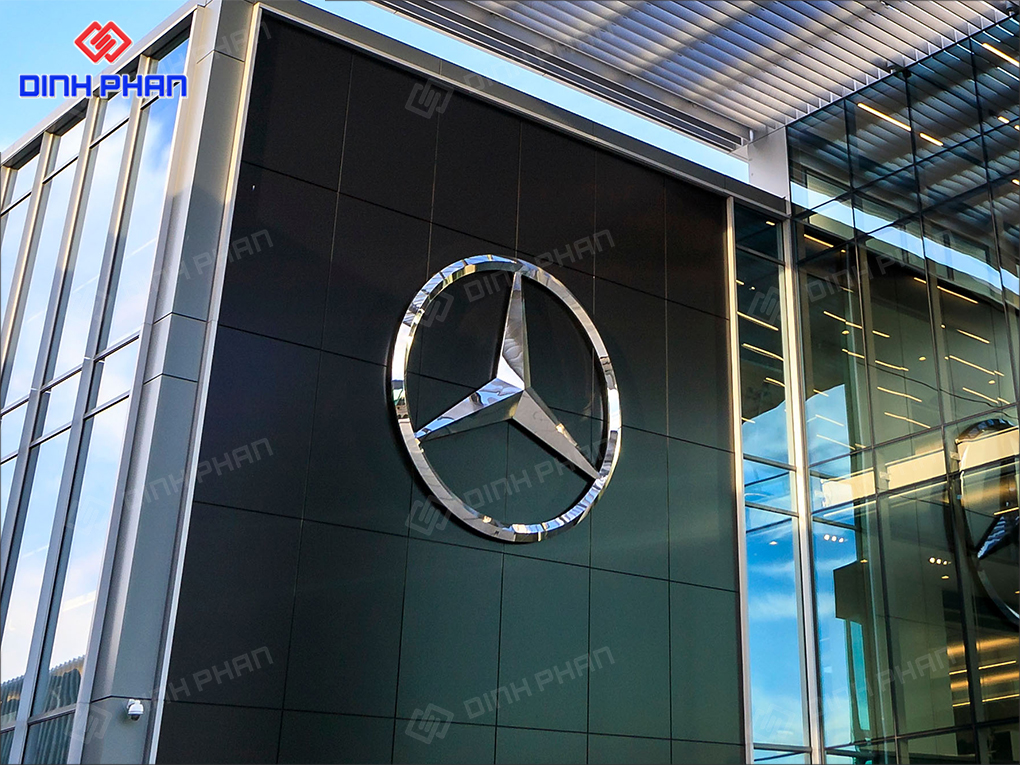 logo Mercedes Benz xi mạ 