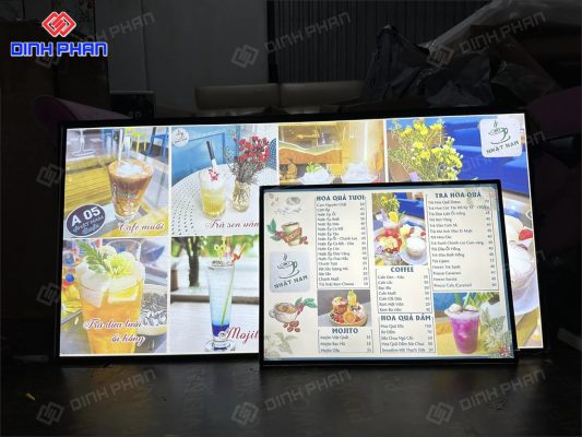 tranh điện menu quán ăn