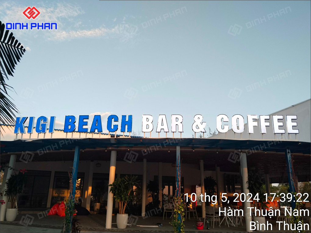 Bộ chữ sảnh nhà hàng - KIGI BEACH BAR COFFEE 