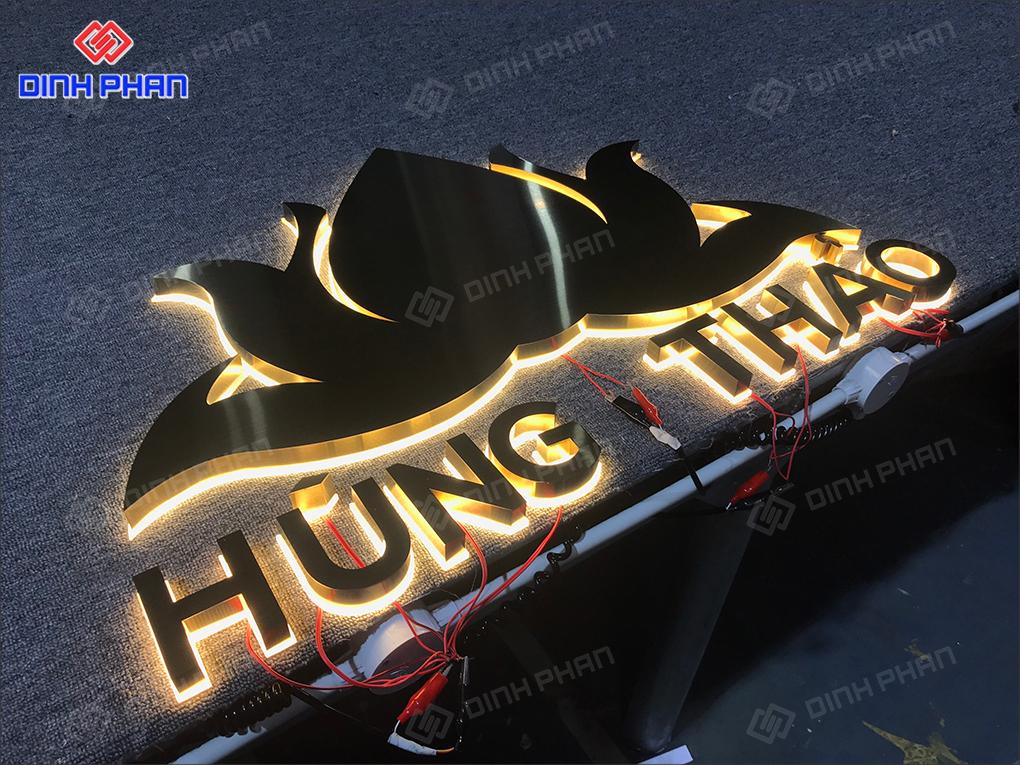 Chữ inox đế mica