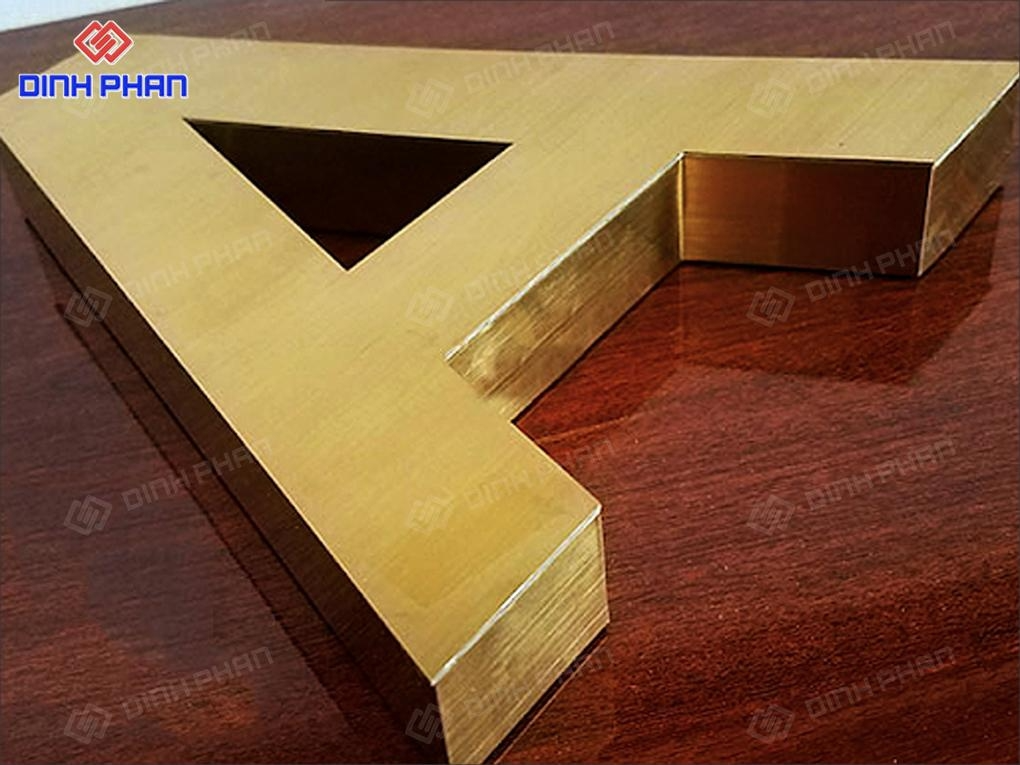Chữ inox vàng xước