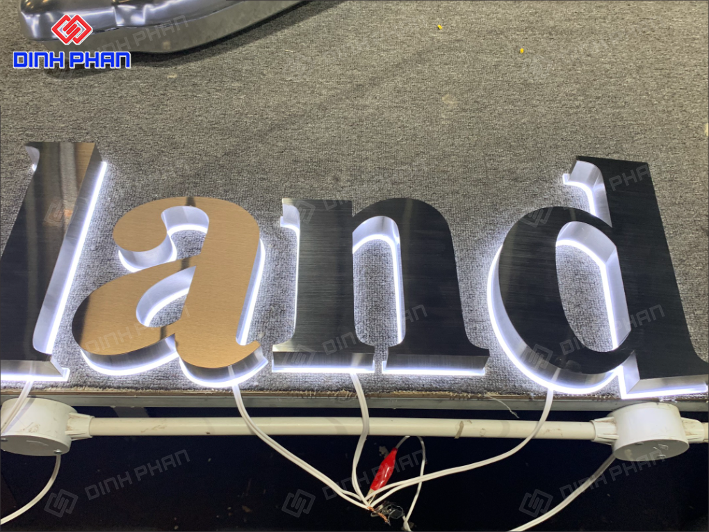 Chữ inox có đèn