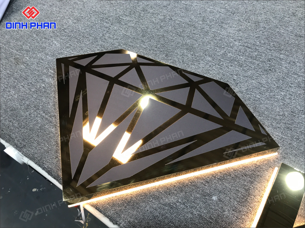 Chữ inox không viền