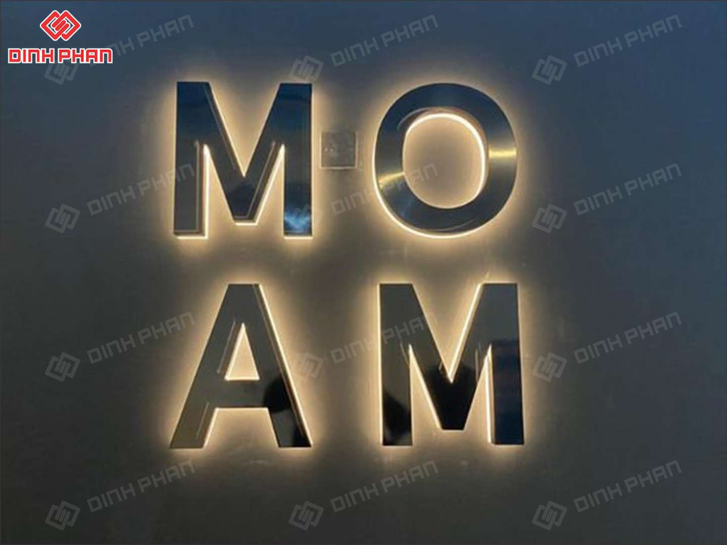 Chữ inox trắng mờ