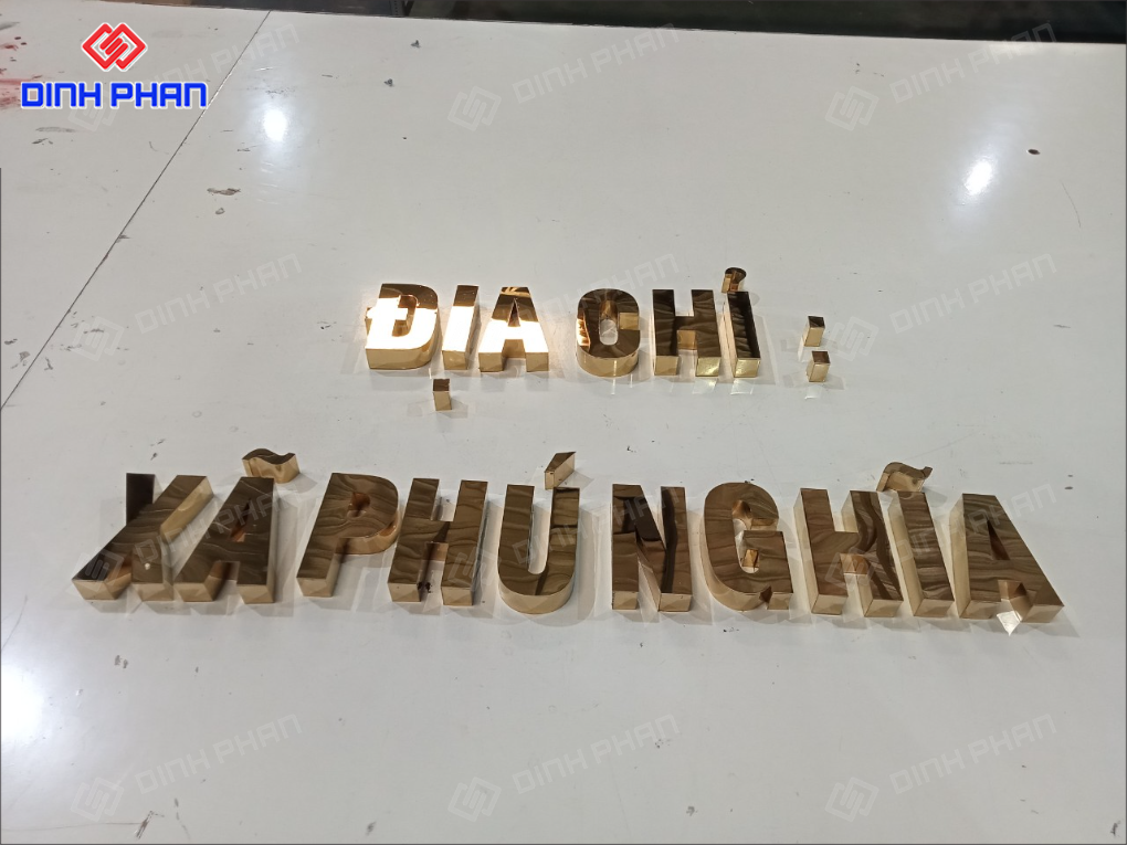 Chữ inox vàng