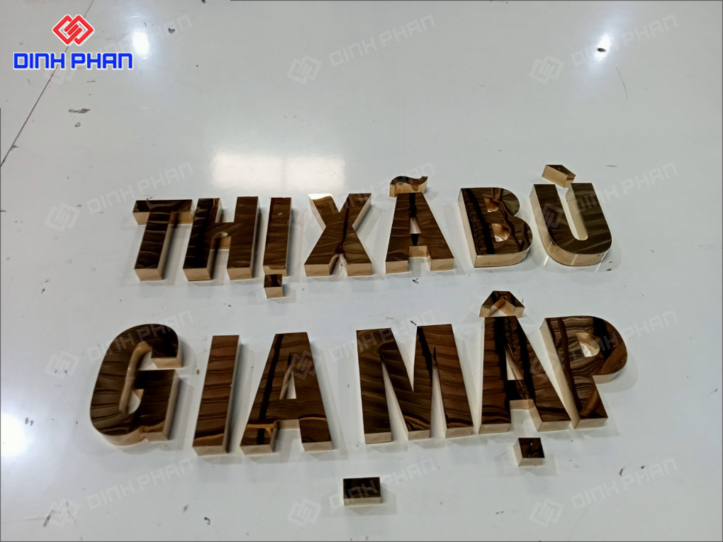 Chữ inox vàng