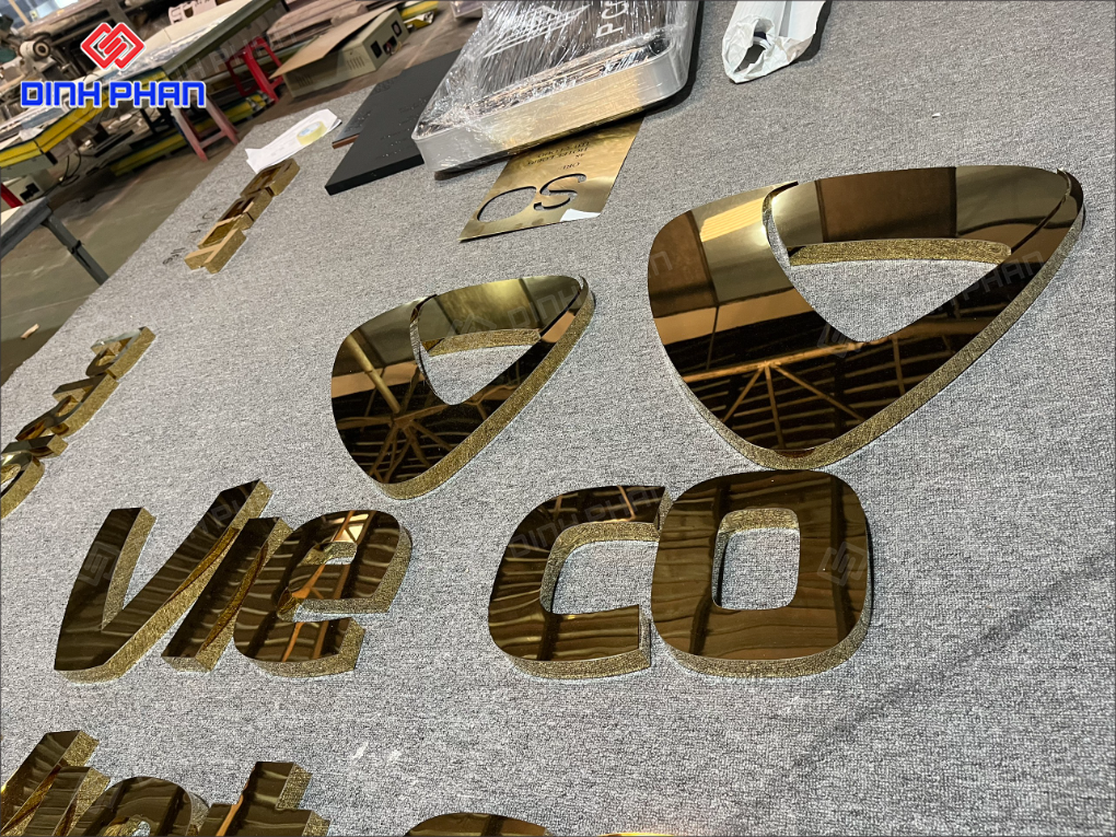 Chữ inox vàng