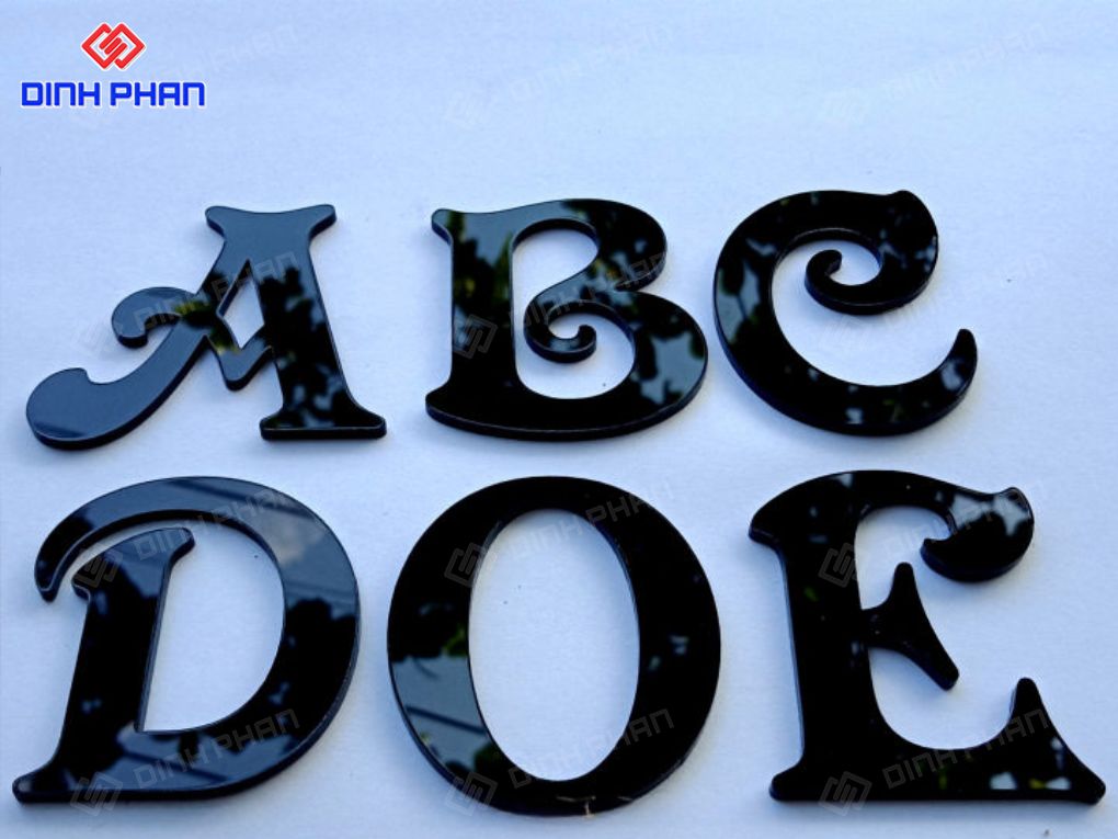 Chữ mica bóng