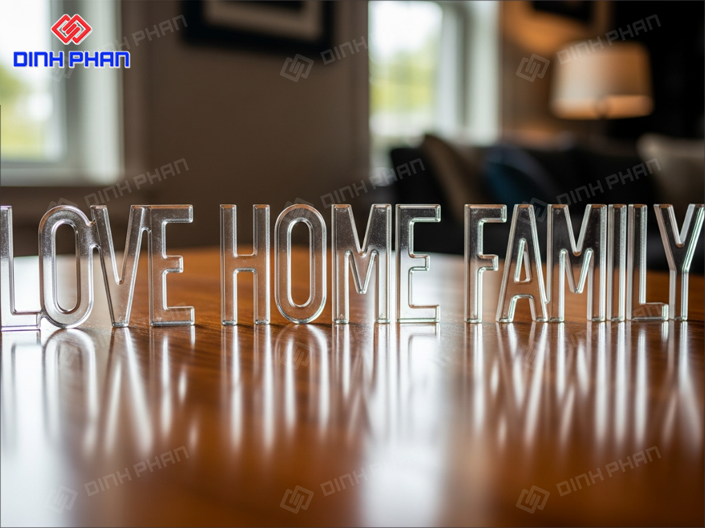 Chữ mica để bàn