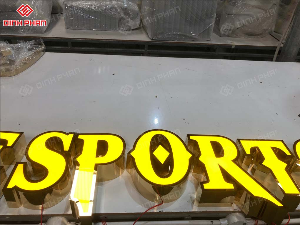 Chữ mica lọng viền inox