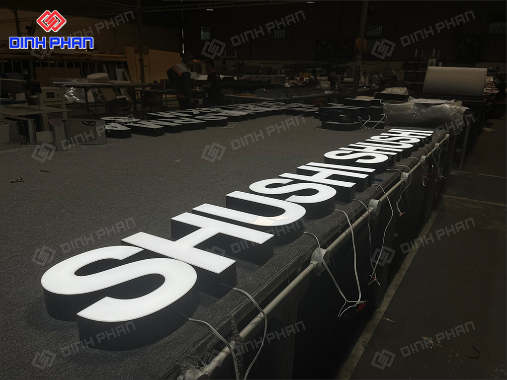 Chữ nhôm không gờ