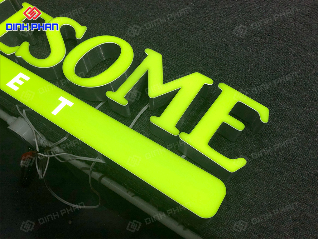 Chữ nhôm không gờ