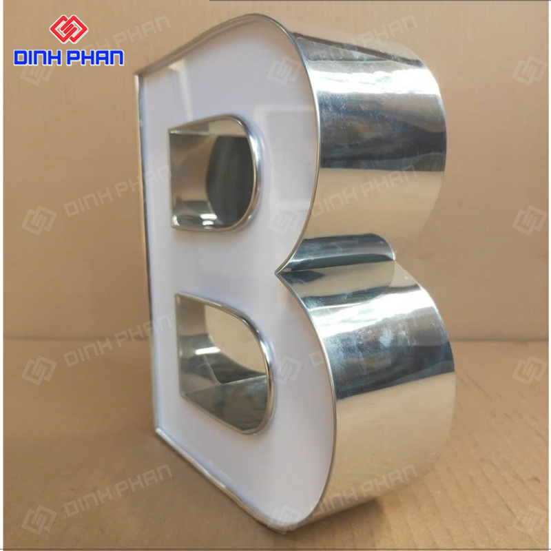 Chữ nhôm trắng gương