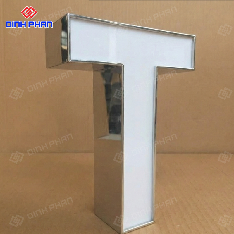 Chữ nhôm trắng gương