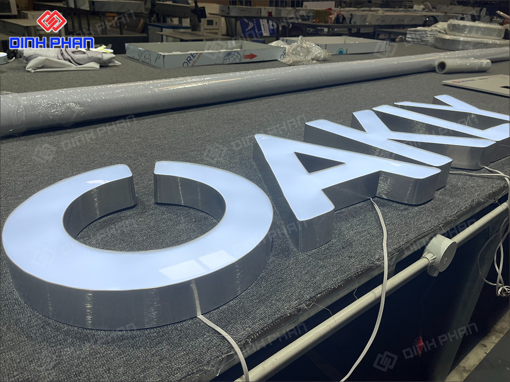 Chữ nhôm trắng xước