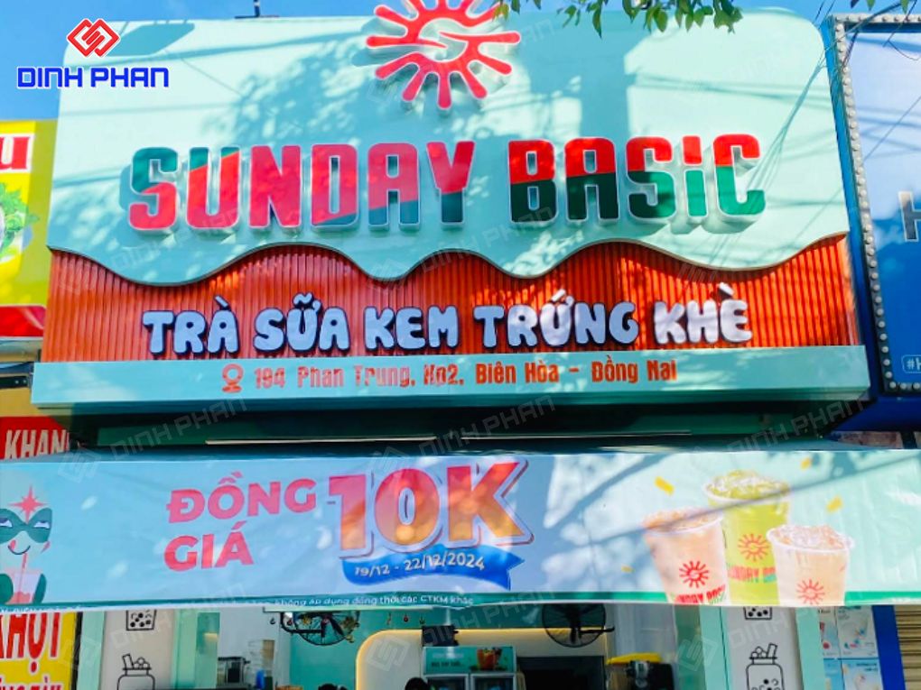 Làm bảng hiệu trà sữa