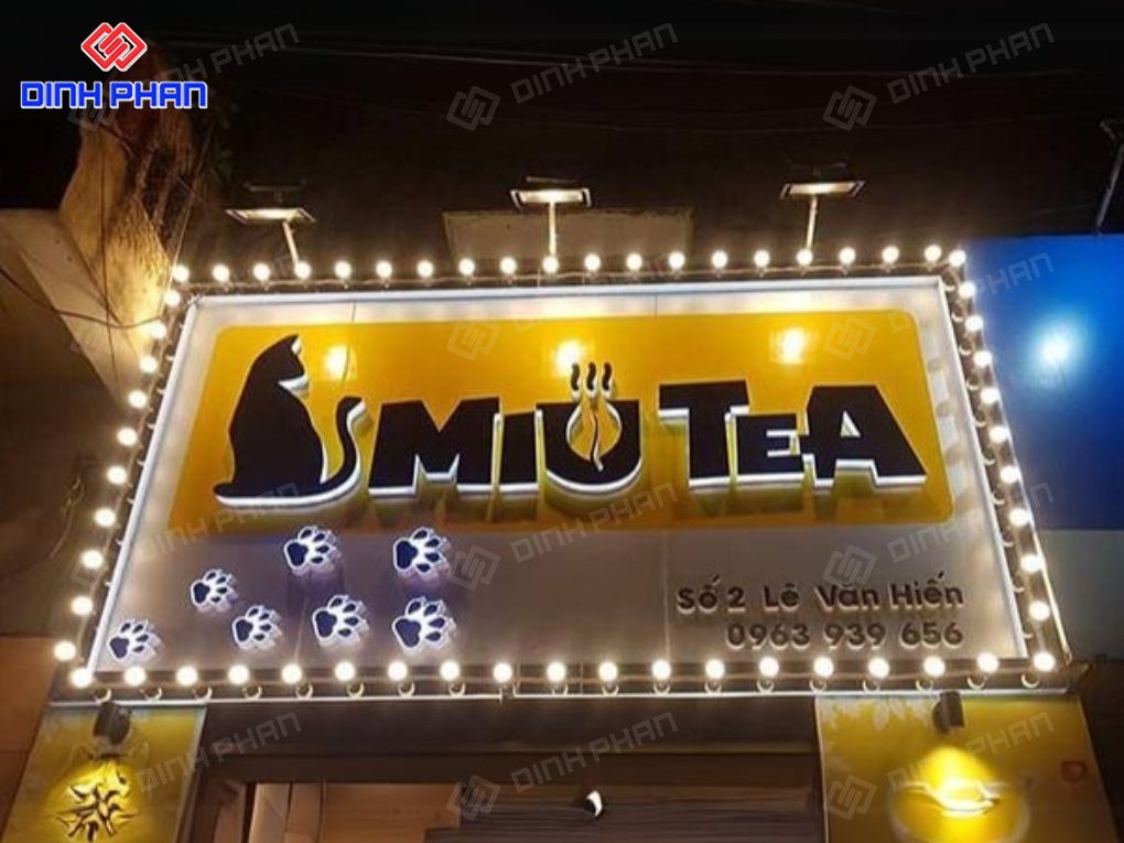 Làm bảng hiệu trà sữa