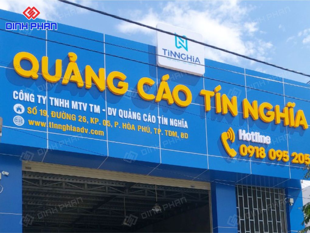 Thi công bảng hiệu công ty BMT
