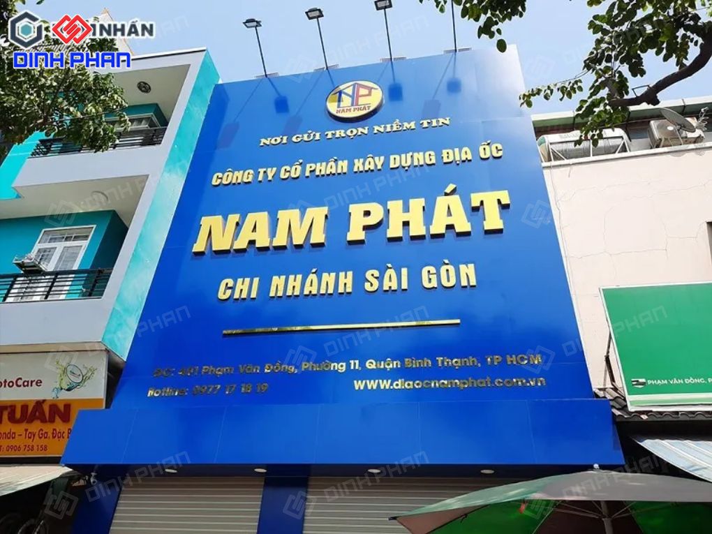 Thi công bảng hiệu công ty BMT