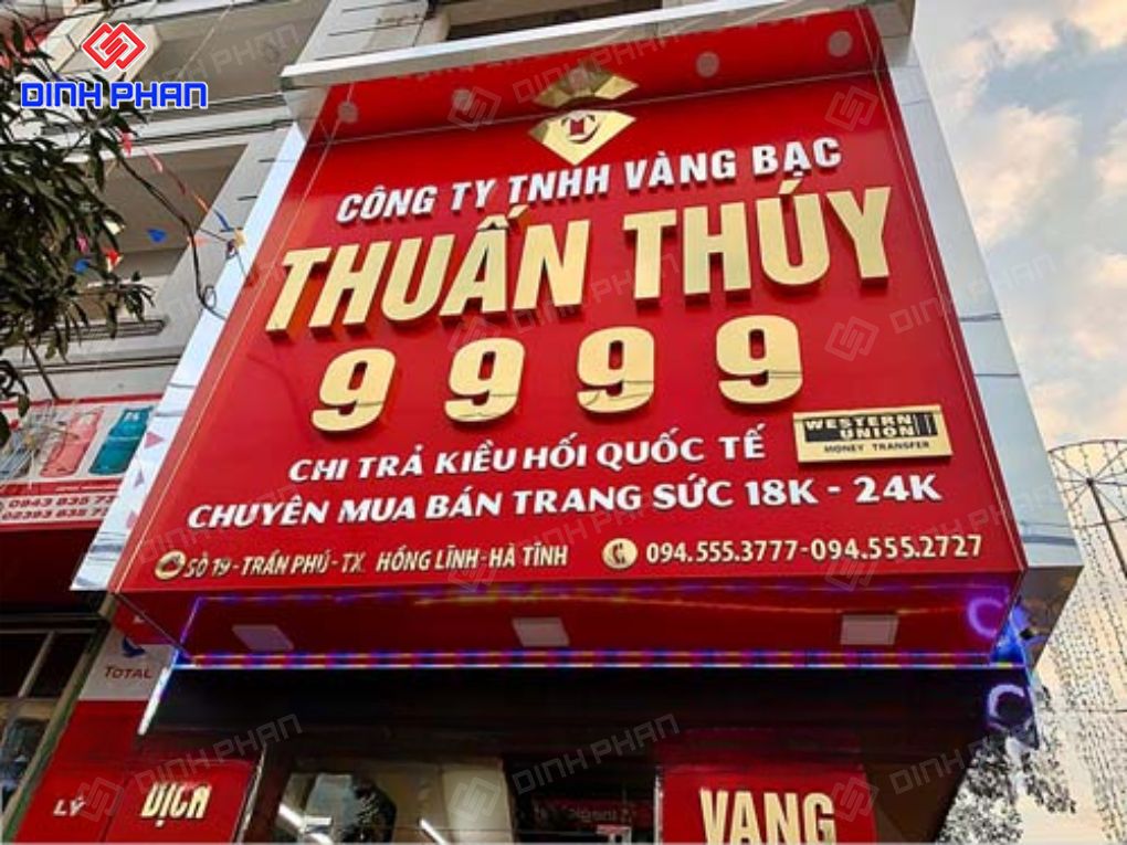Báo giá biển alu chữ nổi