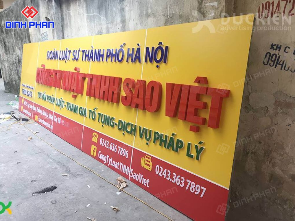 Báo giá biển alu chữ nổi