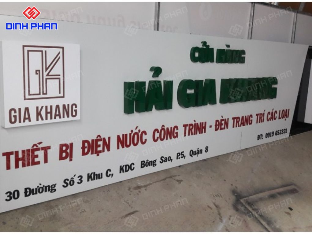 Báo giá biển alu chữ nổi