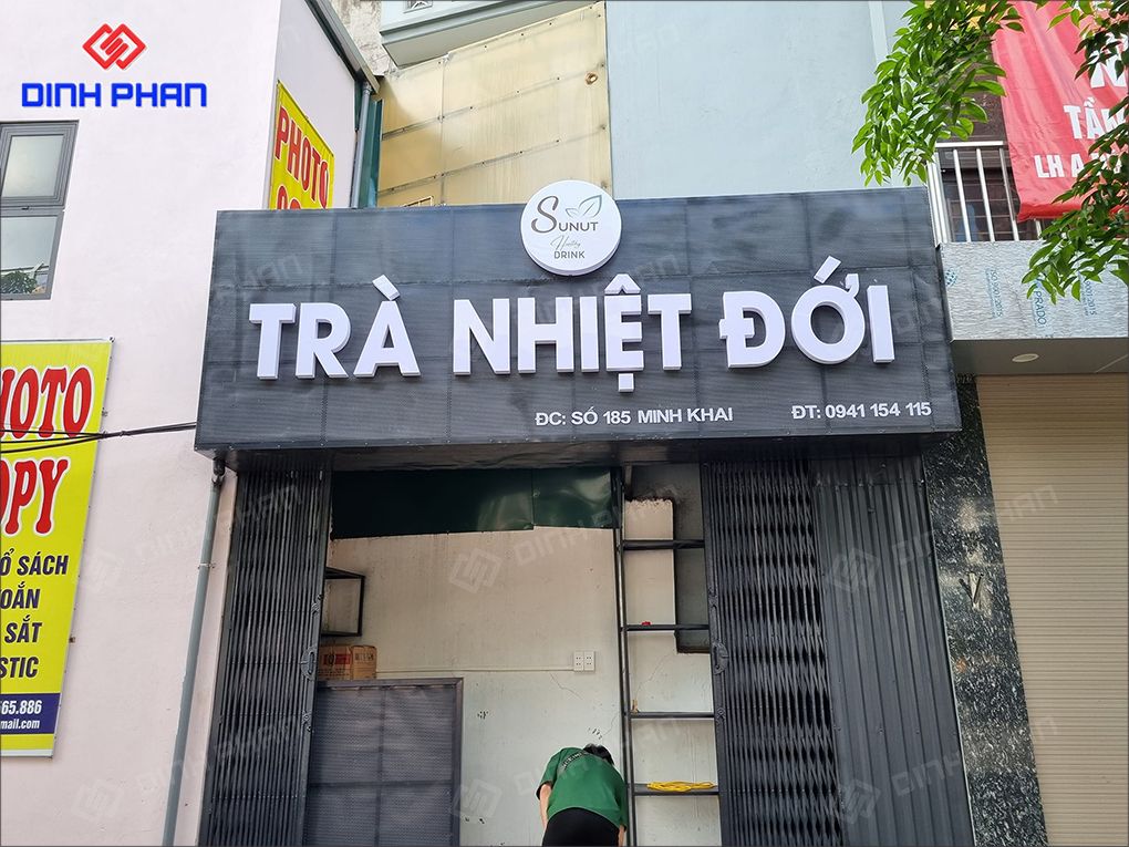Cách dán chữ biển quảng cáo