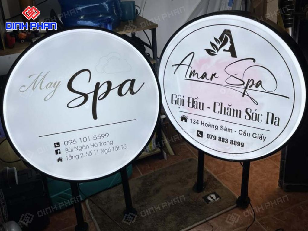 Làm bảng hiệu hộp đèn mica