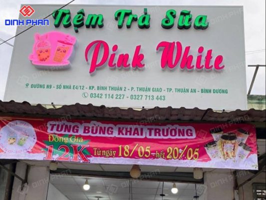 Mẫu bảng hiệu trà sữa