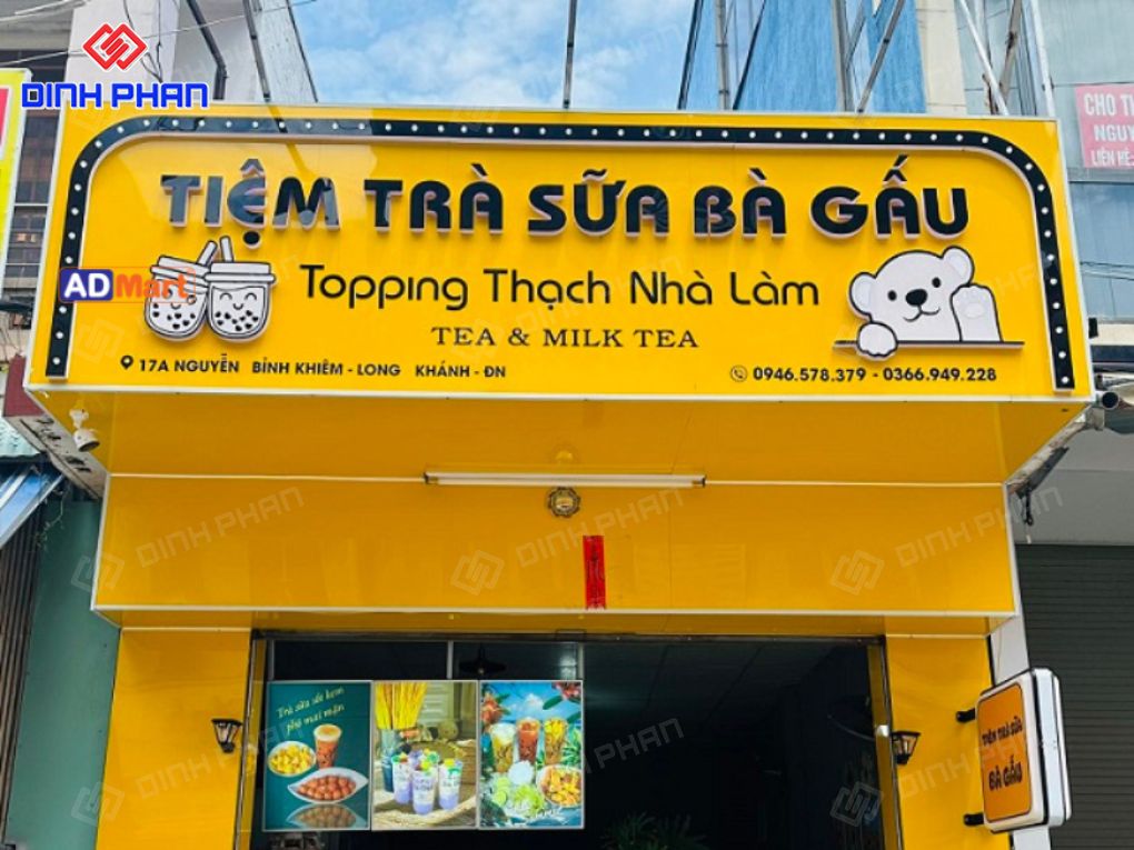 Mẫu bảng hiệu trà sữa