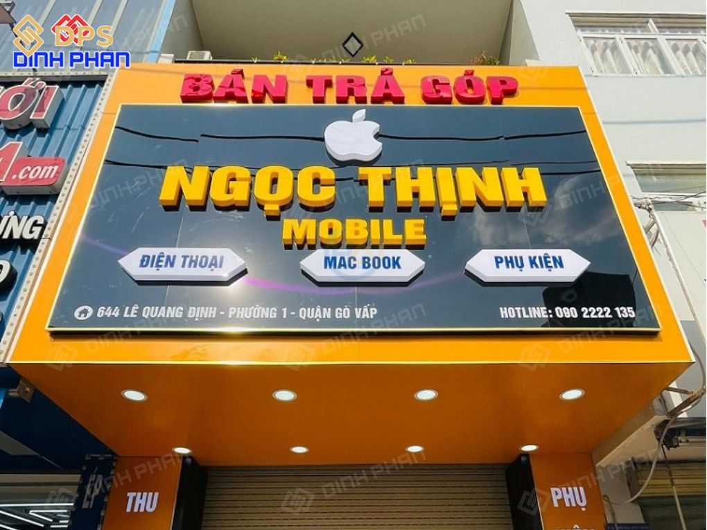 Bảng hiệu alu chữ nổi