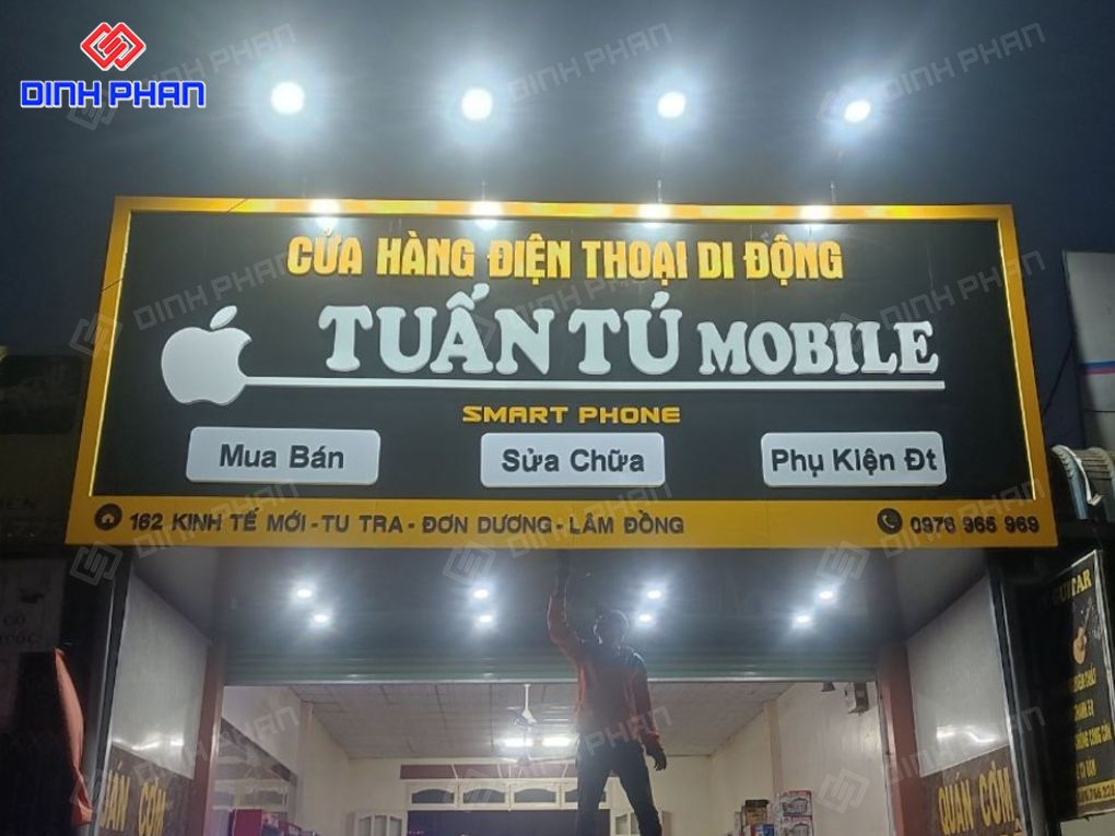 Bảng hiệu alu chữ nổi