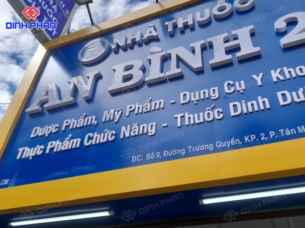 Bảng hiệu alu chữ nổi
