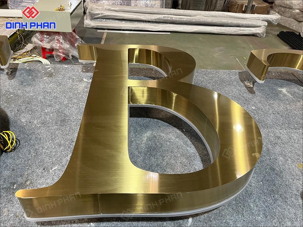 Chữ inox mạ đồng