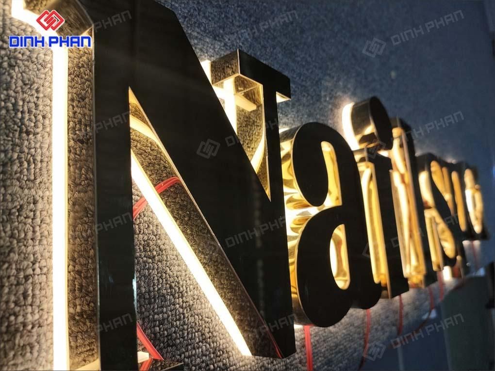 Chữ inox mạ đồng