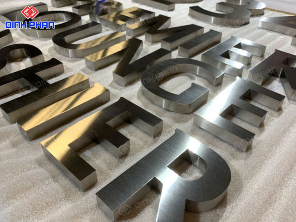 Chữ inox trắng