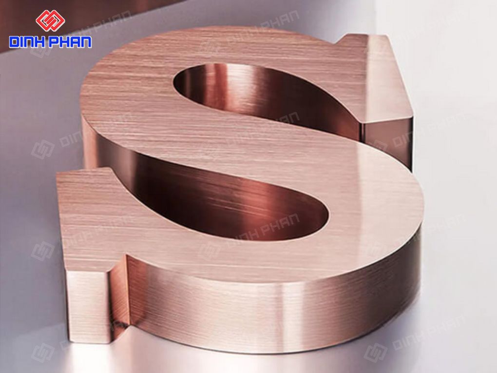 Chữ inox hồng