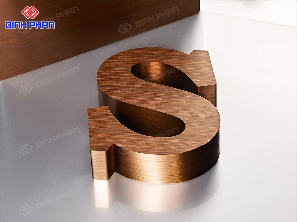 Chữ inox hồng