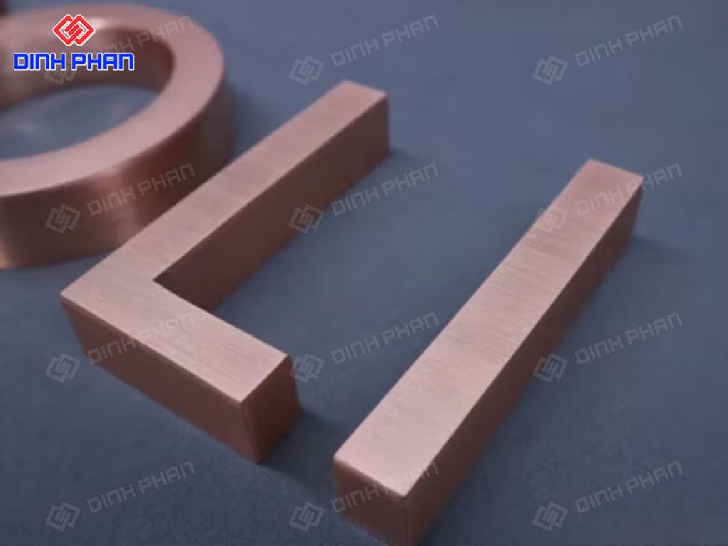 Chữ inox hồng