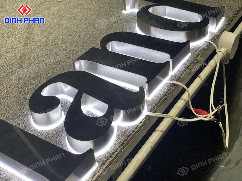 Chữ inox trắng mờ