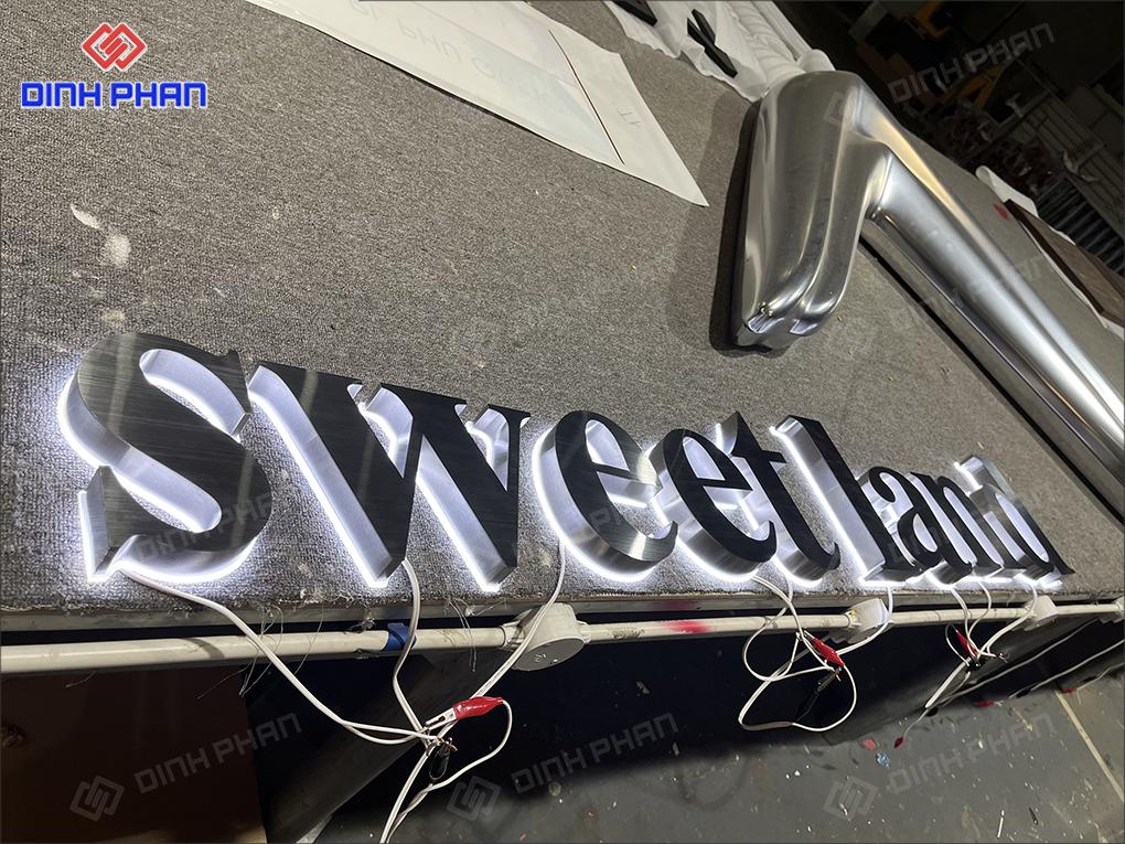 Chữ inox trắng mờ