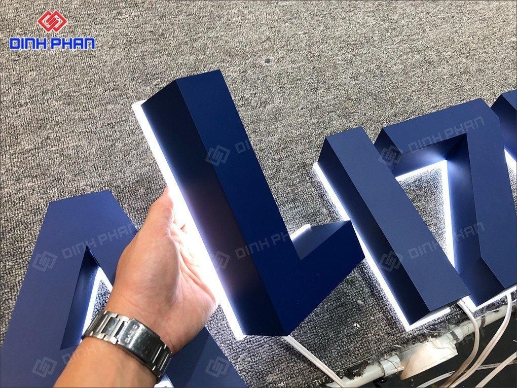 Chữ inox xanh