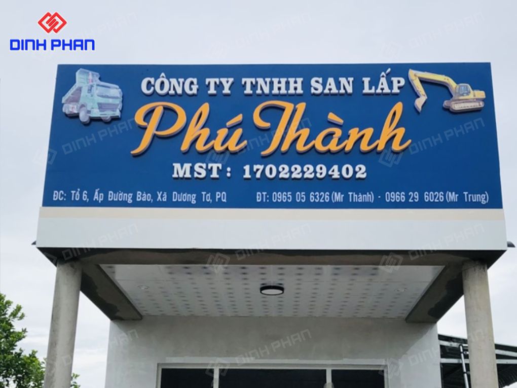 Biển quảng cáo alu chữ nổi