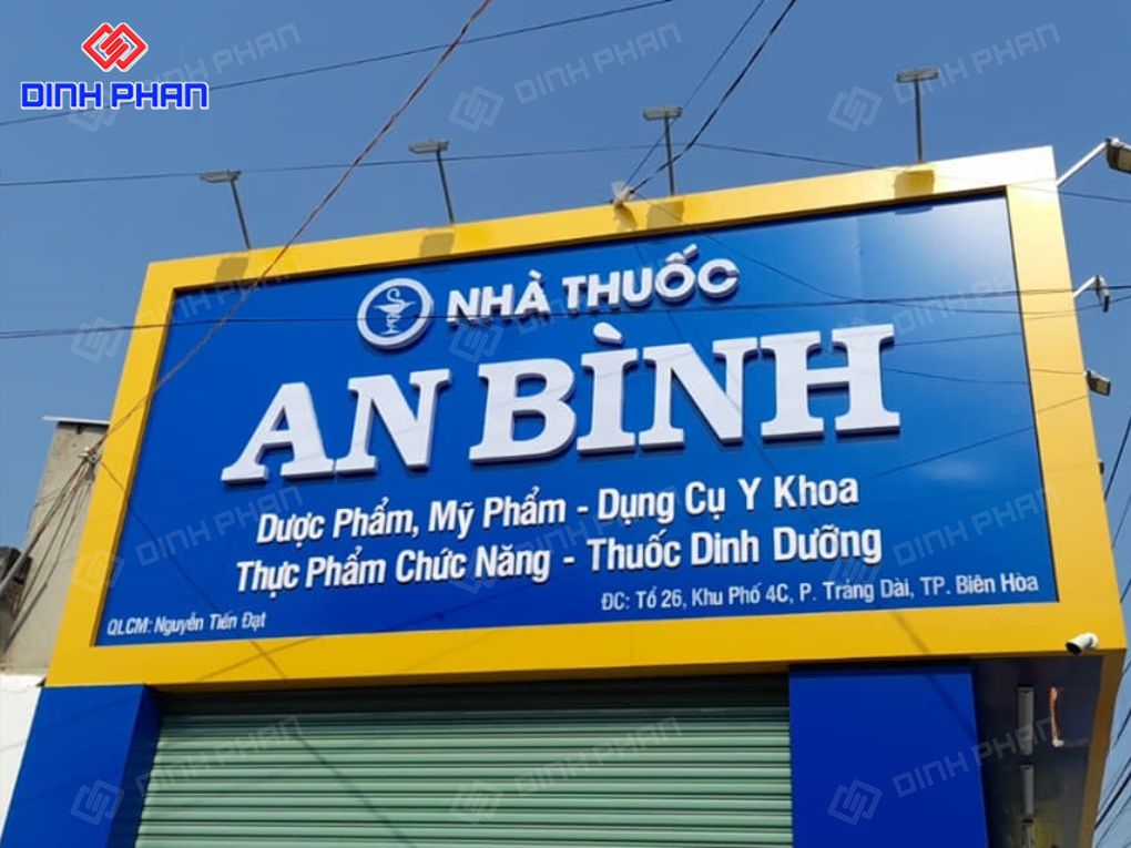 Biển quảng cáo alu chữ nổi