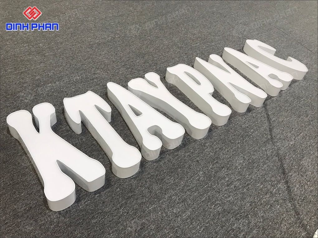 Làm bảng chữ nổi 3d