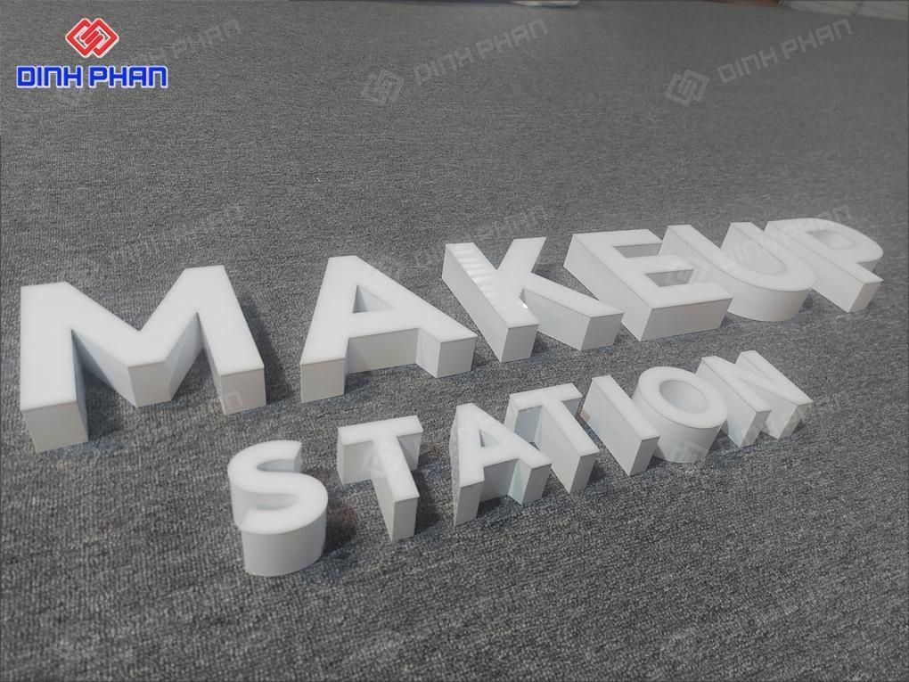 Làm bảng chữ nổi 3d