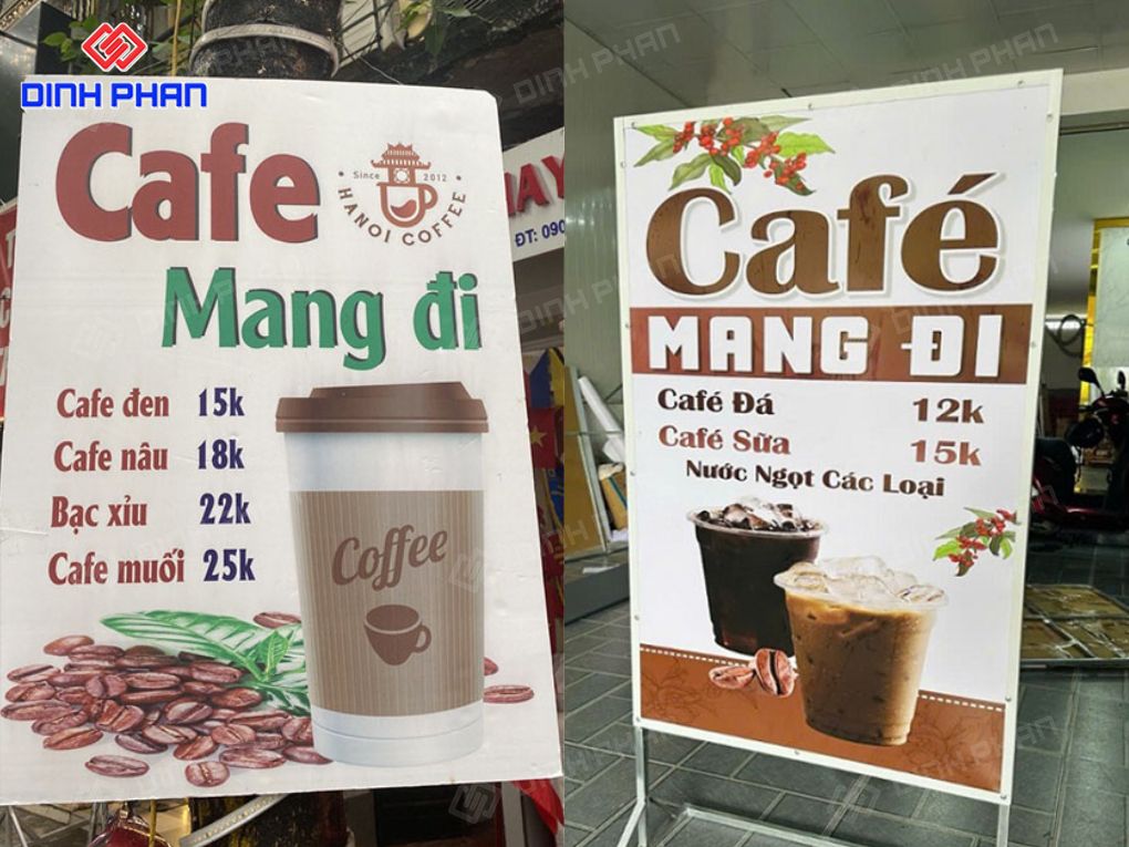 Bảng Hiệu Cà Phê Mang Đi